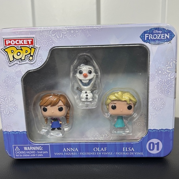 Disney Other - Disney Frozen Pocket Pop! Vinyl Figures Set - Blue and White
